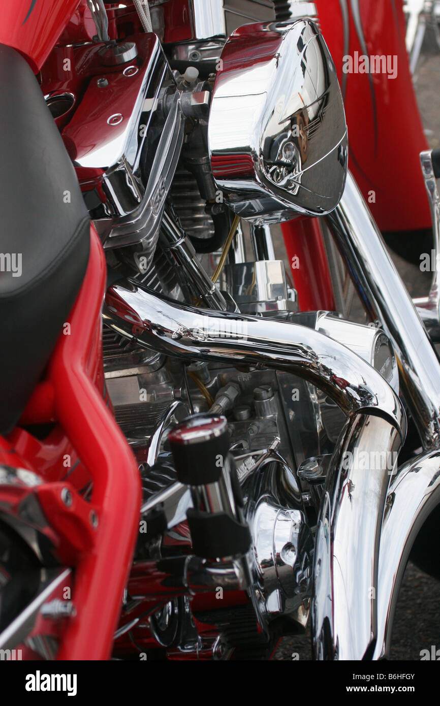 Customized motorcycle close-up Stock Photo