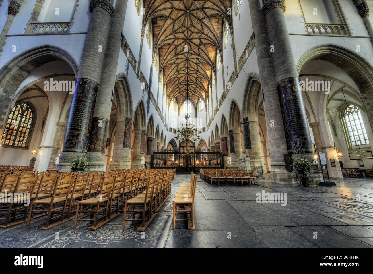 Grote Kerk In Haarlem Hdr photo inside church St bavo or grote kerk Haarlem Holland