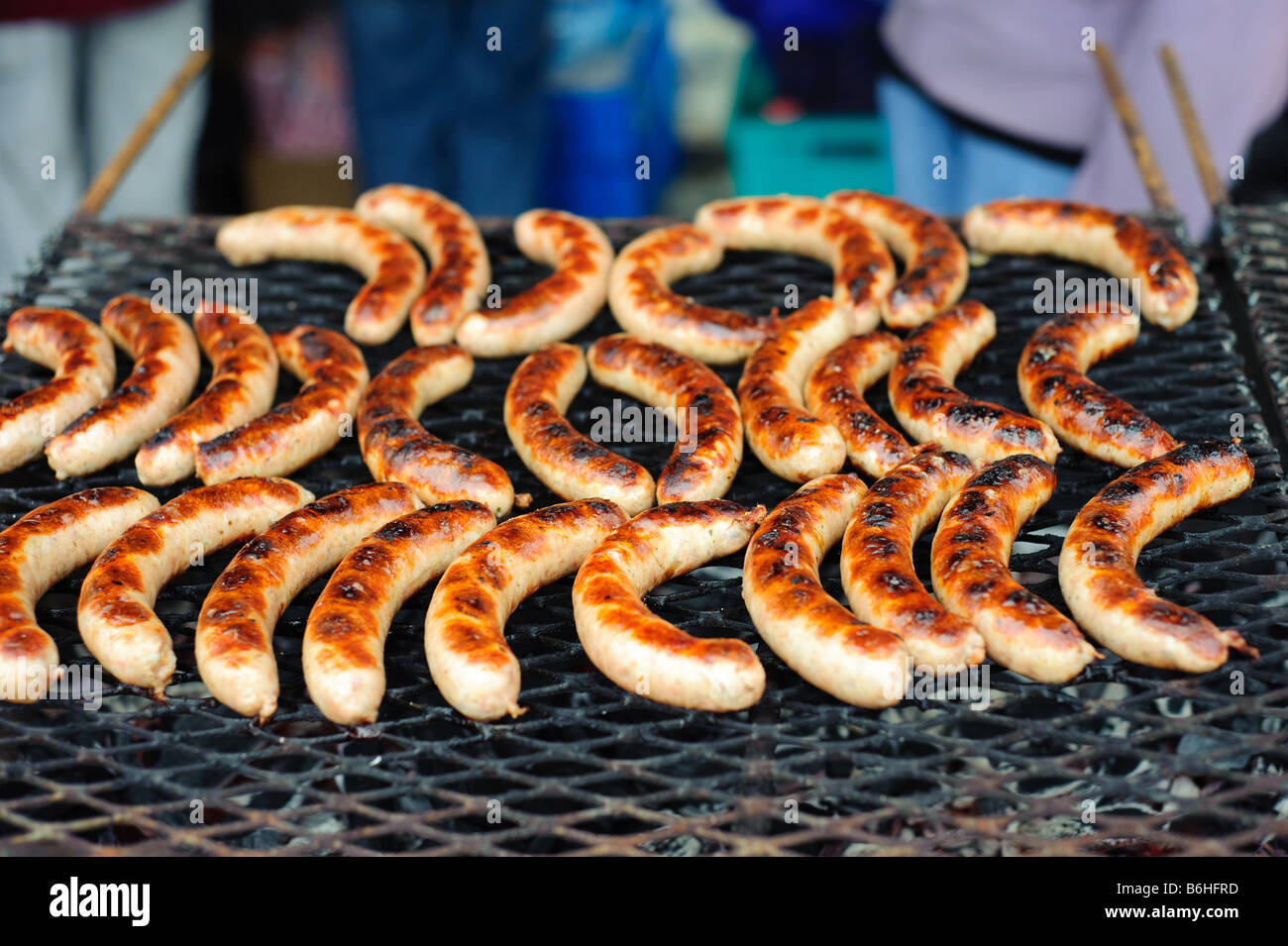 Cooking sausages on gas bbq hires stock photography and images Alamy