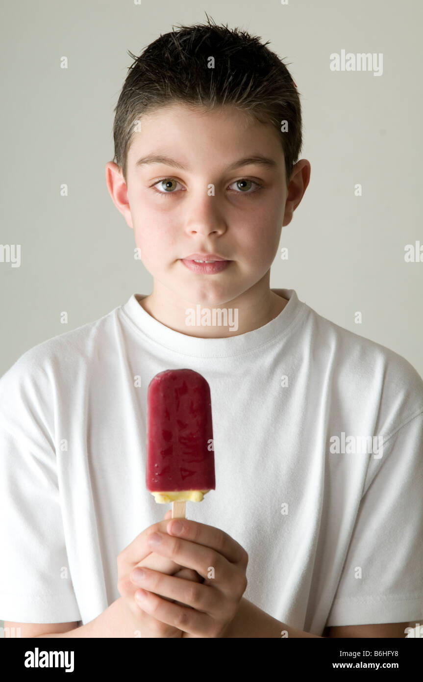 ice cream lolly cone boy child eat eating food taste tasty