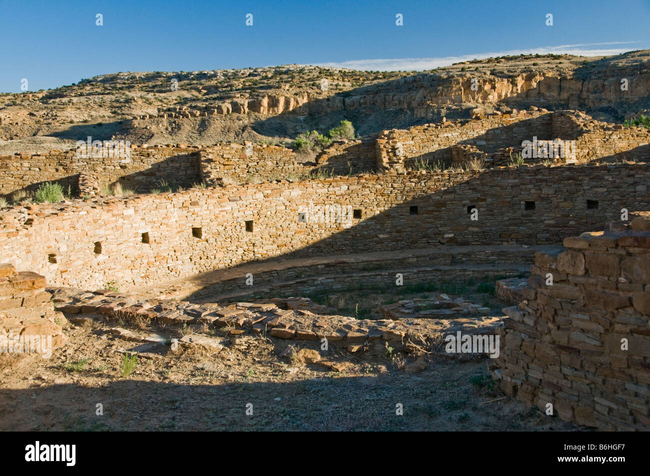 Chaco canyon Culture National Historical Park New Mexico Stock Photo