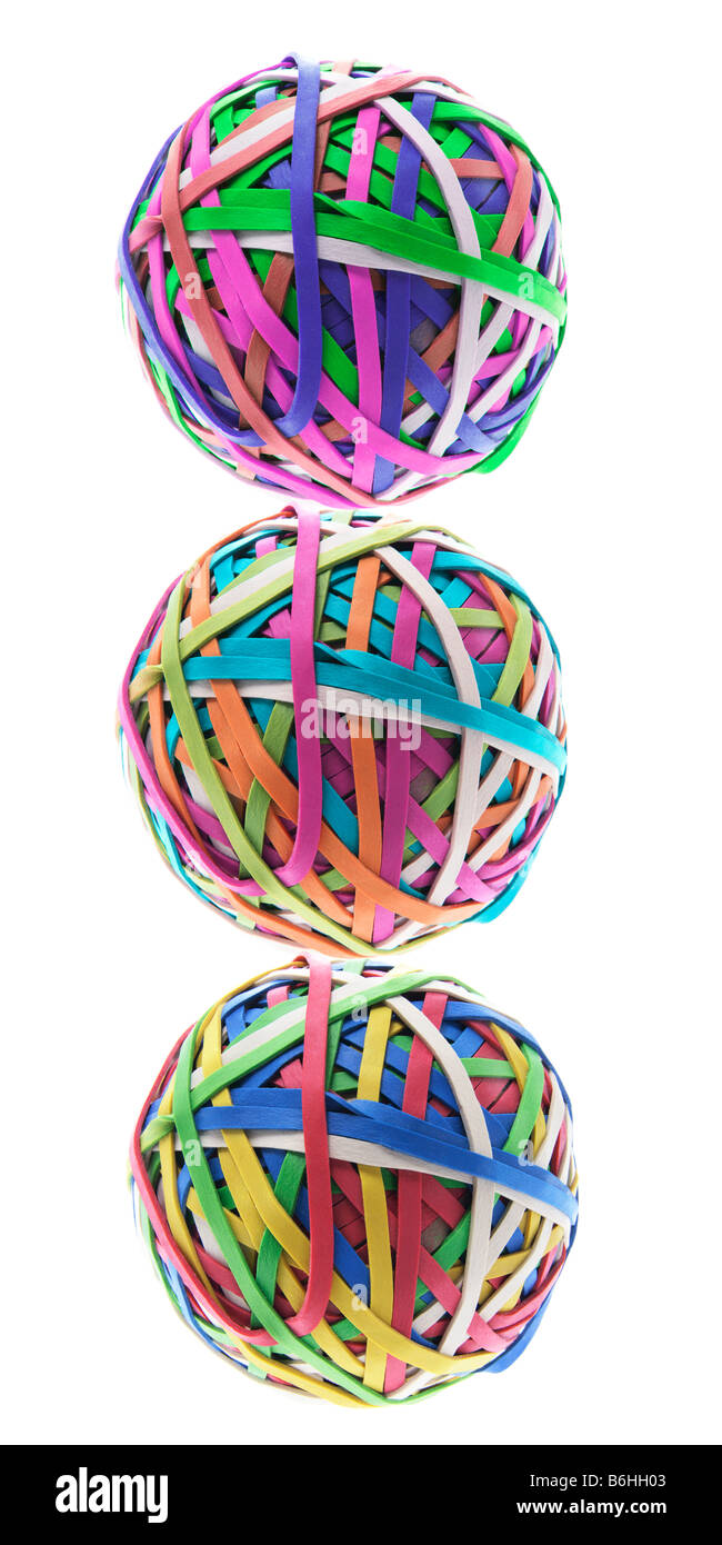 Stack of Rubber Band Balls Stock Photo Alamy