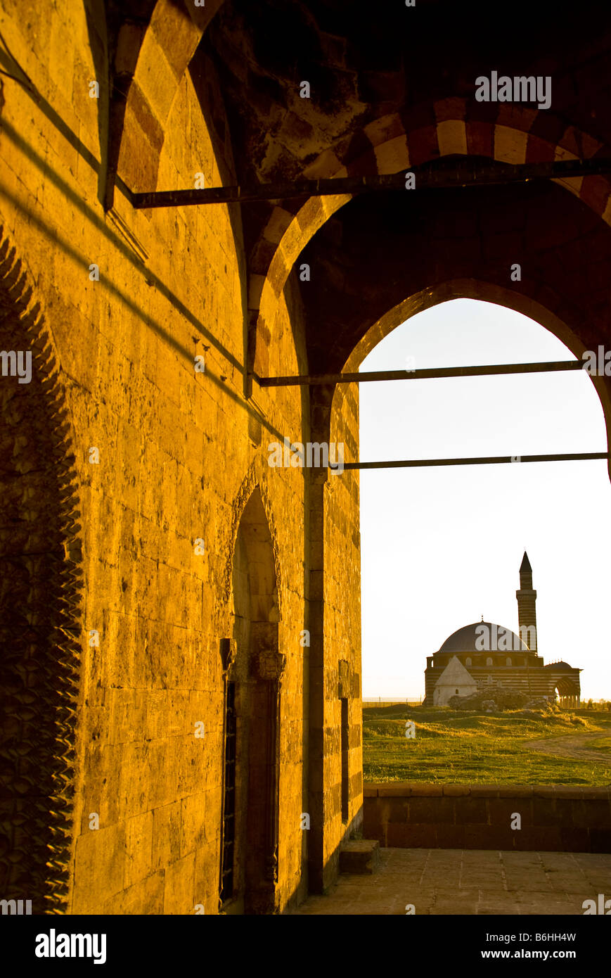 Old Van's Kaya Celebi Mosque as seen from porch of Husrev Pasa Mosque Stock Photo