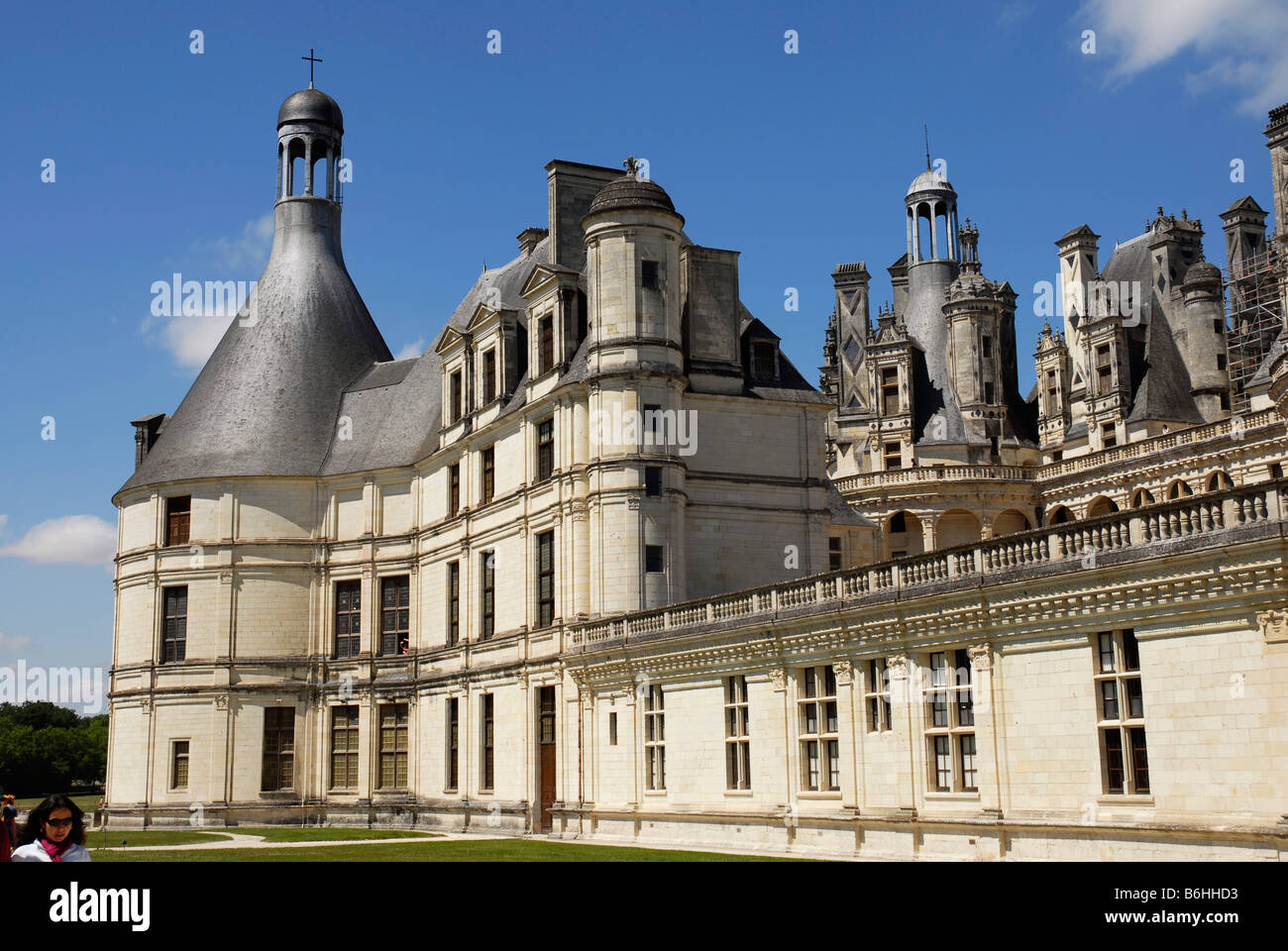 Chateau Royal de Chambord French Renaissance, Loire valley Loir et Cher Touraine France World heritage of the UNESCO Stock Photo