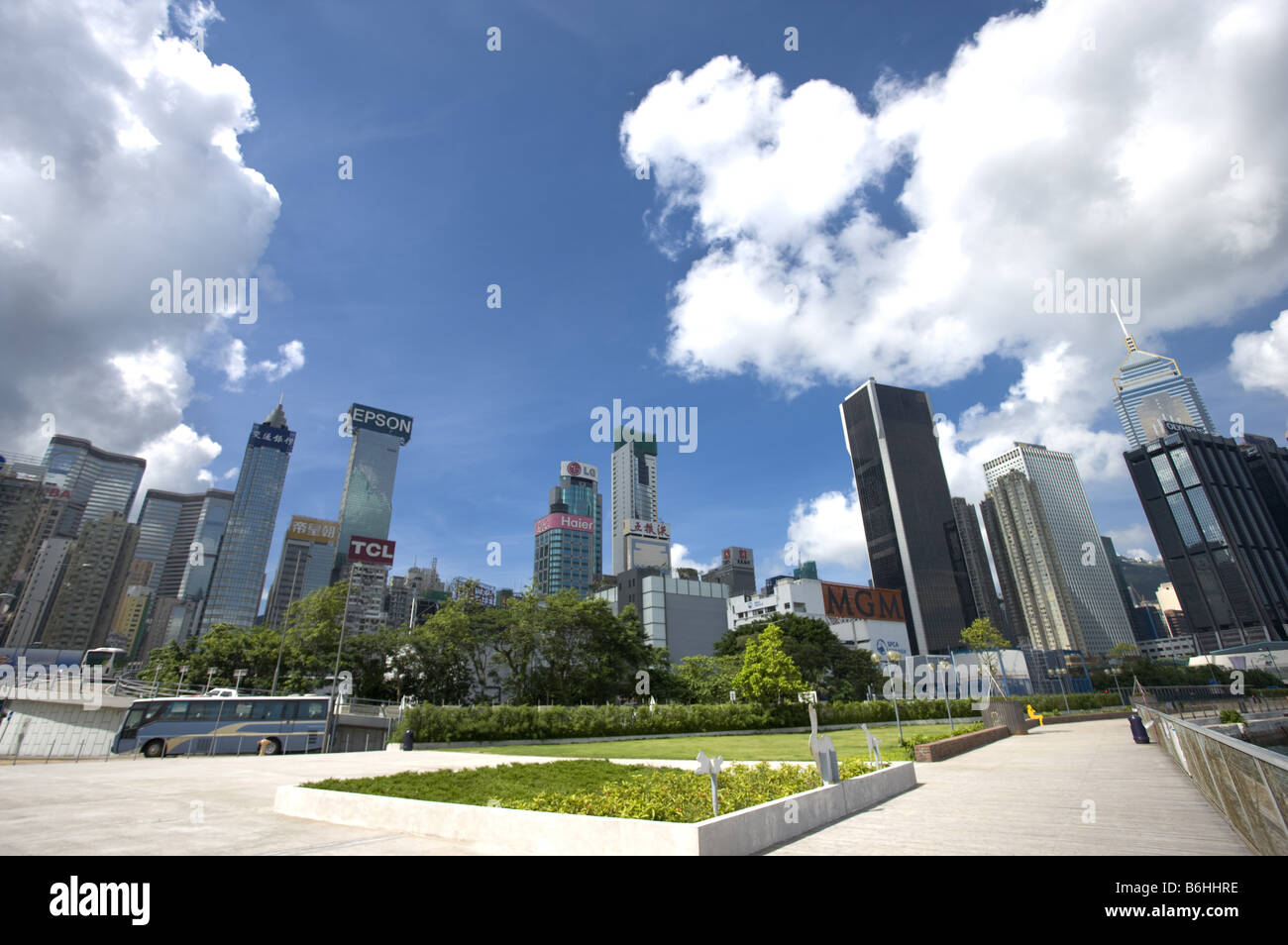 Cityscape of Wan Chai Hong Kong Stock Photo