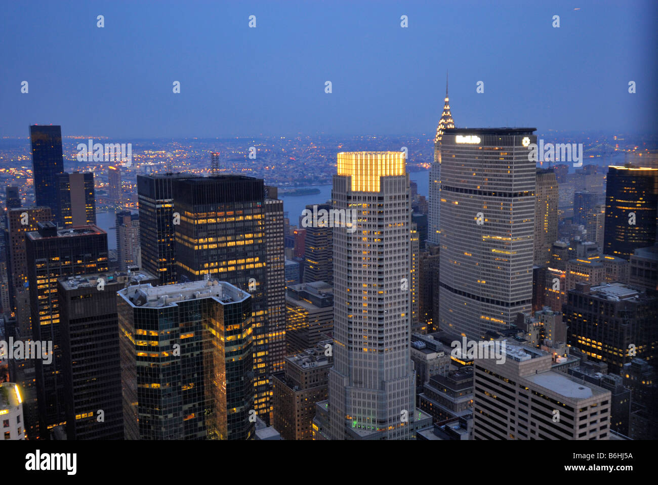Manhattan Skyline at dusk, New York City USA Stock Photo - Alamy
