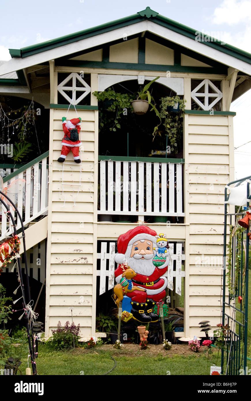 Christmas decorations in southern Queensland , Australia Stock Photo