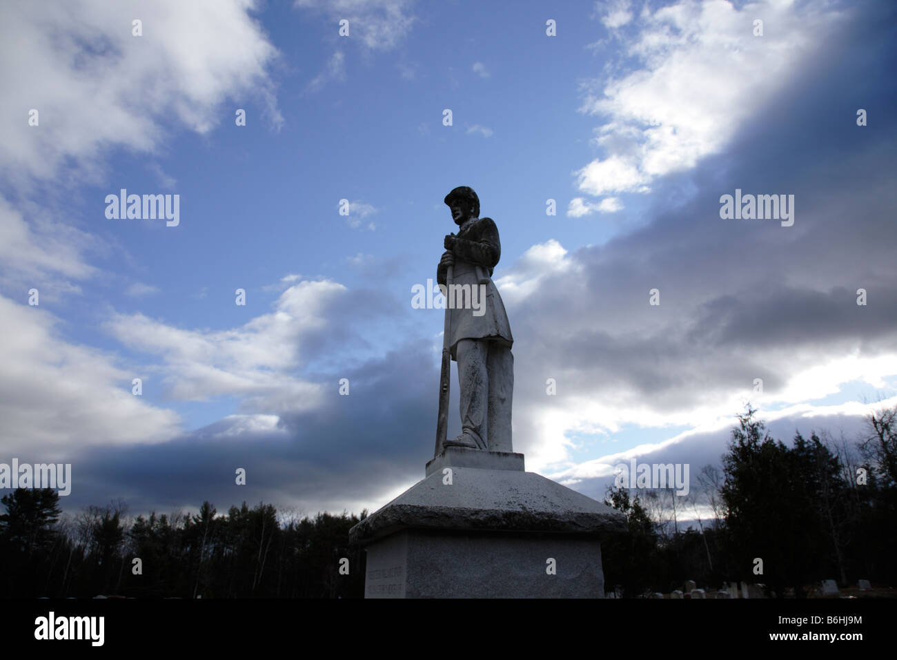 Otisfield Maine USA - Civil War of 1861 Monument Stock Photo