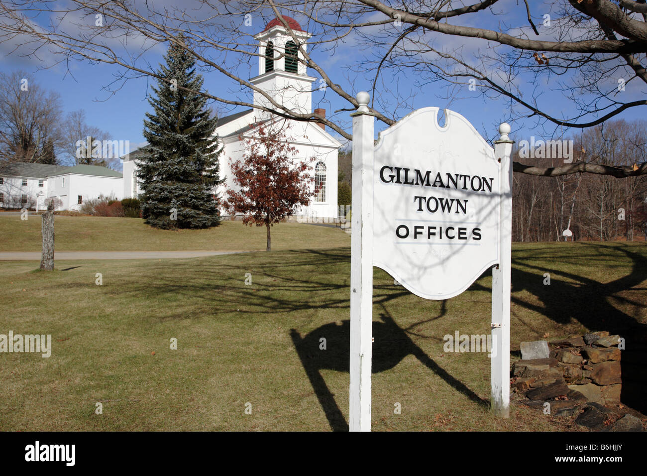 Gilmanton Town Common during the autumn months Located in Gilmanton New Hampshire USA Stock