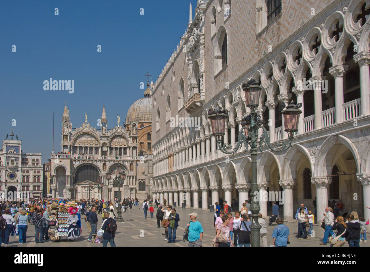 Doges Palace Basilica di San Marco Venice Italy April 2008 Stock Photo