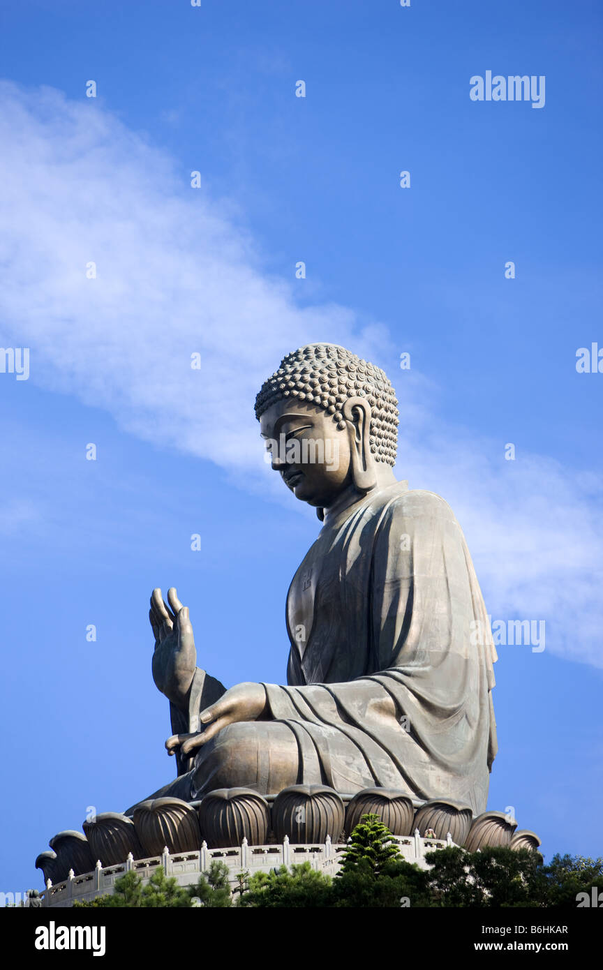 Tian Tan Buddha in the Outlying Islands Hong Kong Stock Photo