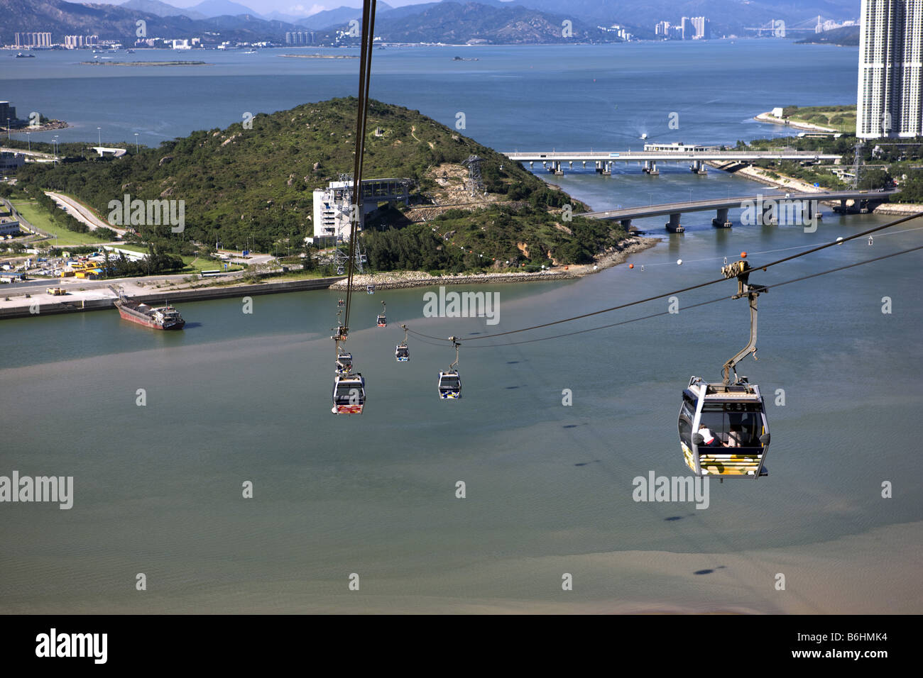 Ngong Ping Skyrail Terminus Outlying Islands Hong Kong Stock Photo