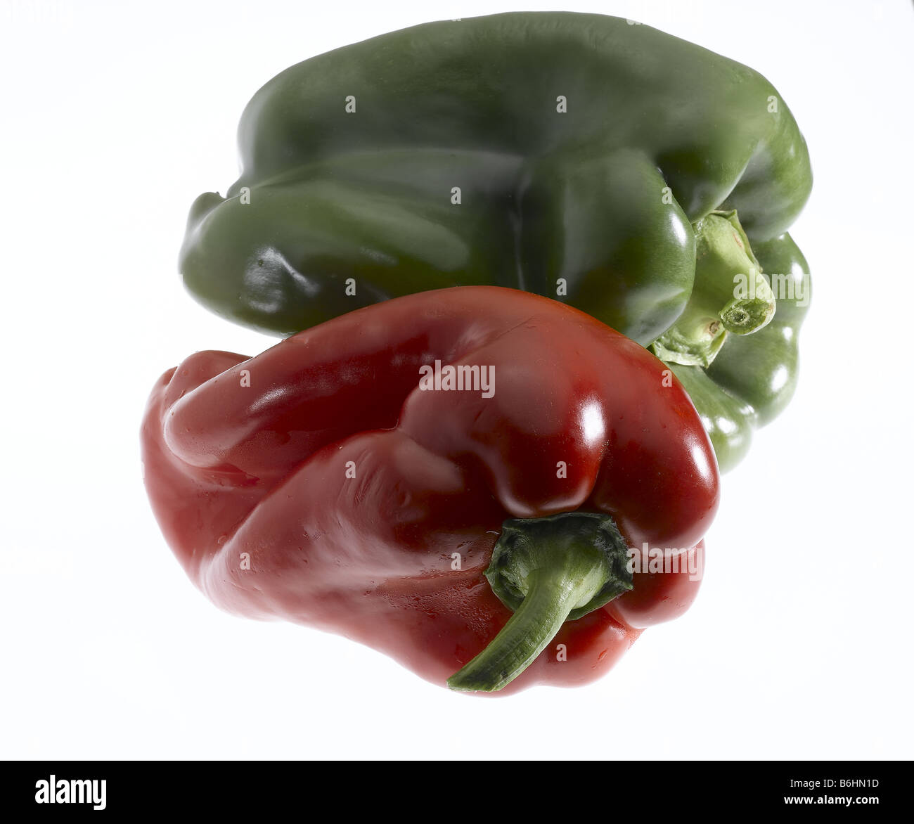 Green and red peppers Stock Photo - Alamy