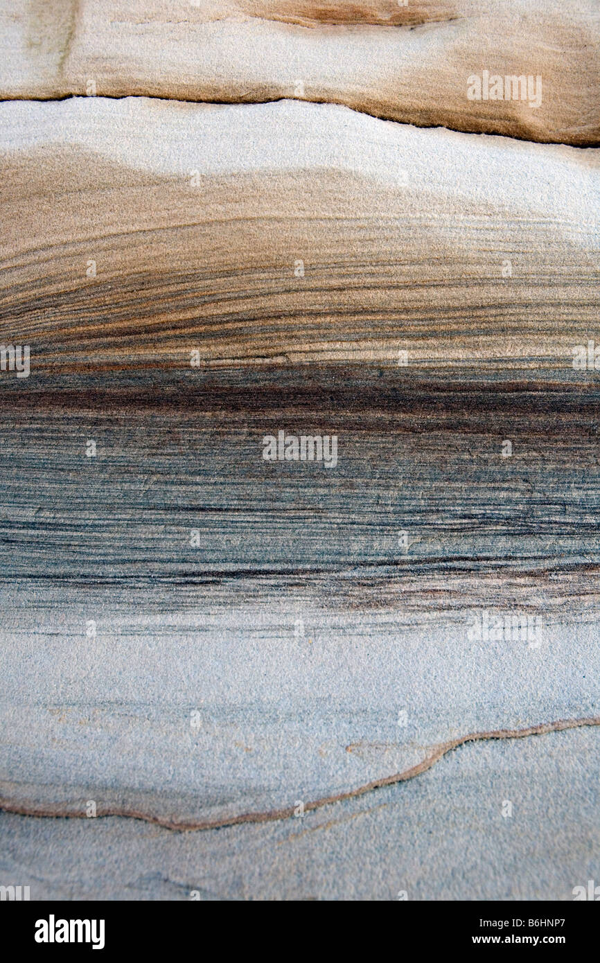Sandstone formations at Veczemju cliffs Vidzeme Latvia Stock Photo