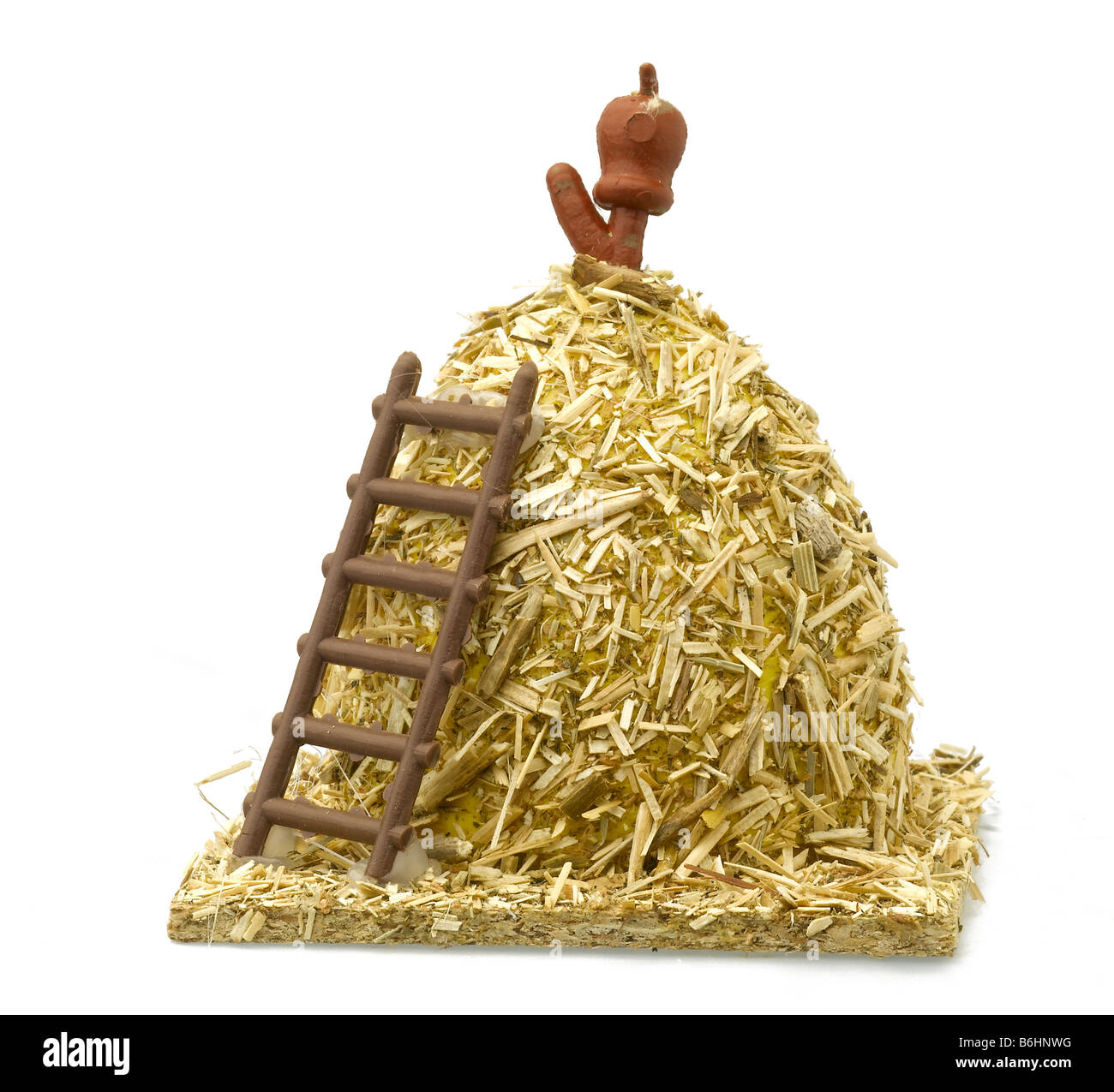 Nativity figures Barn Stock Photo