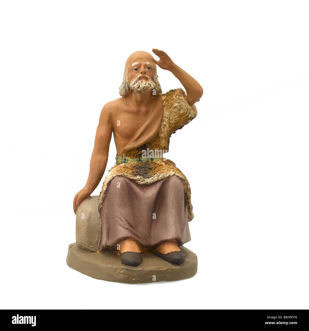 Nativity figures Shepherd Stock Photo Alamy