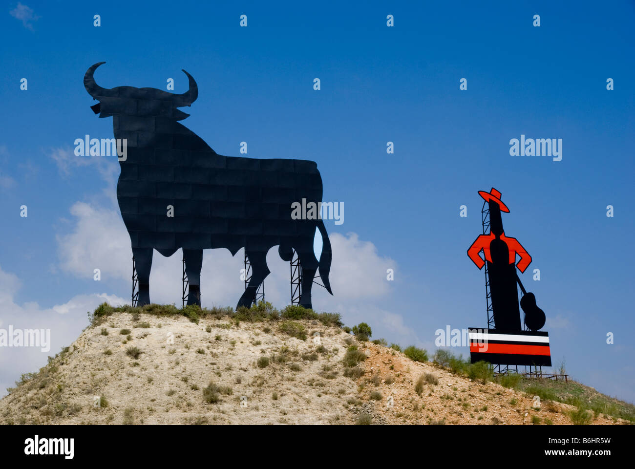Europe Spain Andalucia Jerez Tio Pepe and bull Stock Photo