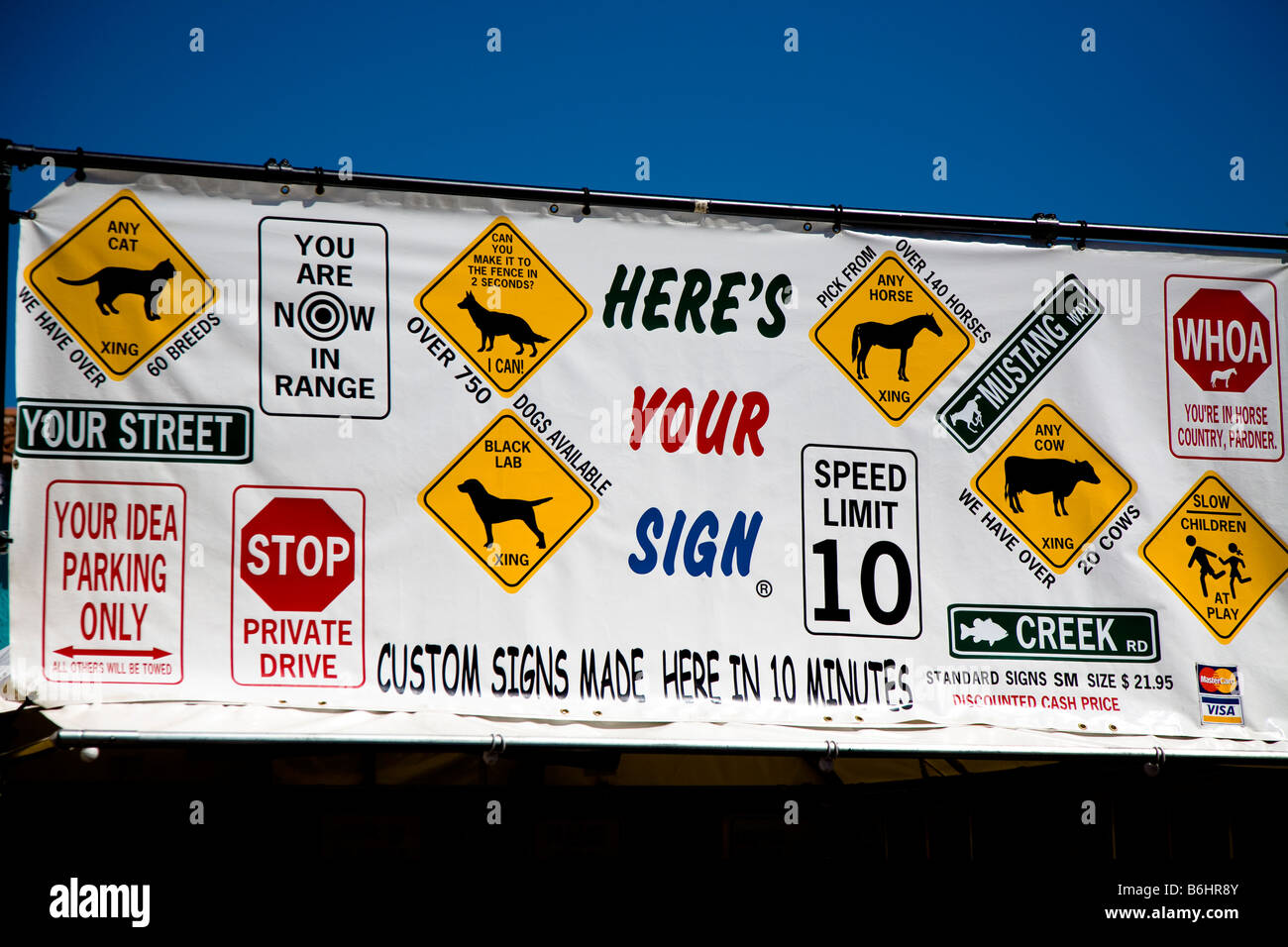 Lots of signs for sales at 4th Street Annual Art Market, Phoenix