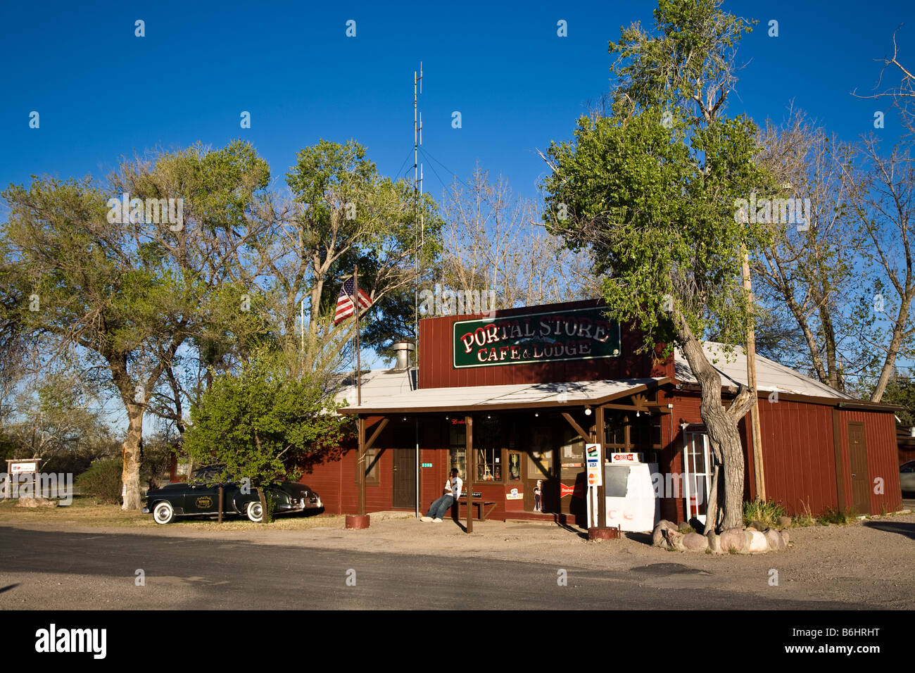 Store, lodge and cafe, Portal, Cochise, Arizona, United States with a
