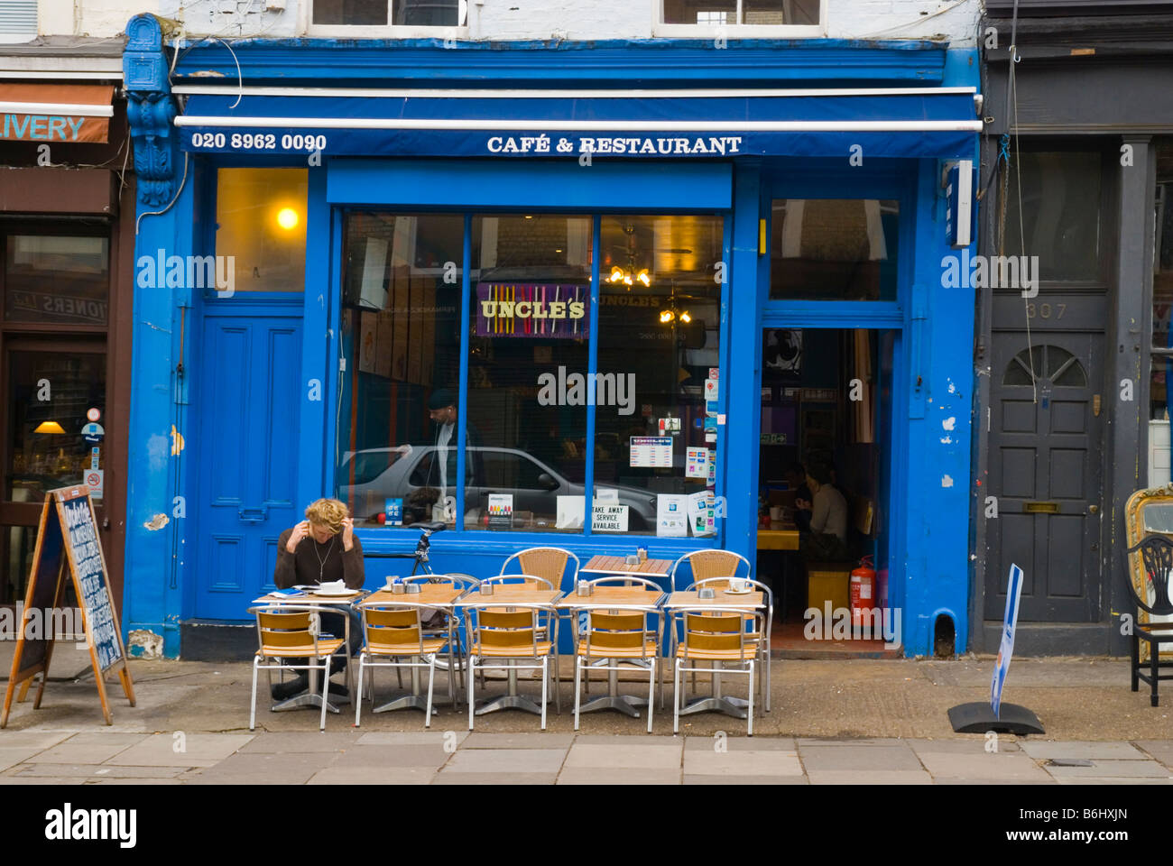 Uncles cafe and restaurant along Portobello Road in London England UK Stock Photo