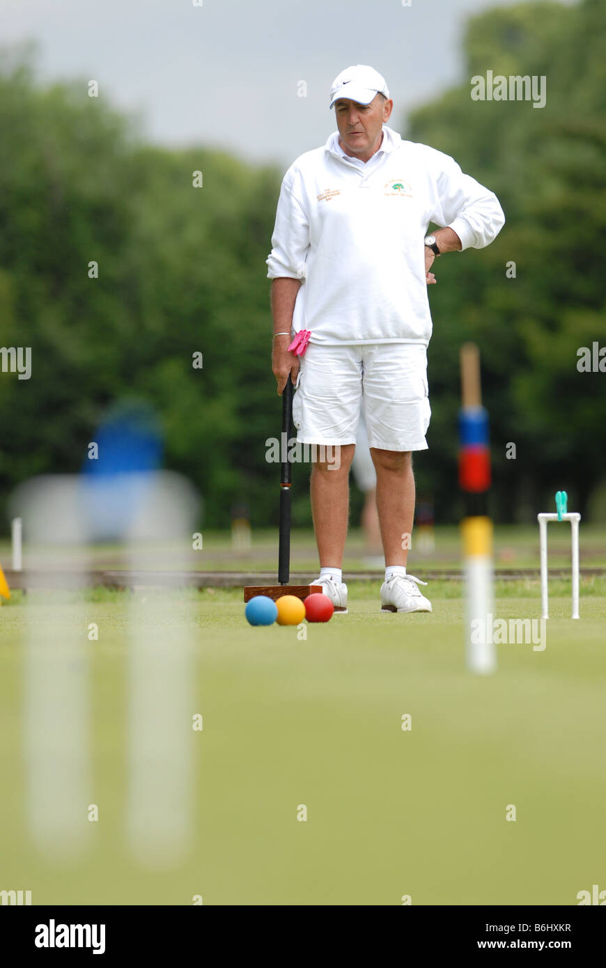 NATIONAL GOLF CROQUET CHAMPIONSHIPS,NOTTINGHAM,13TH JUNE 08 Stock Photo