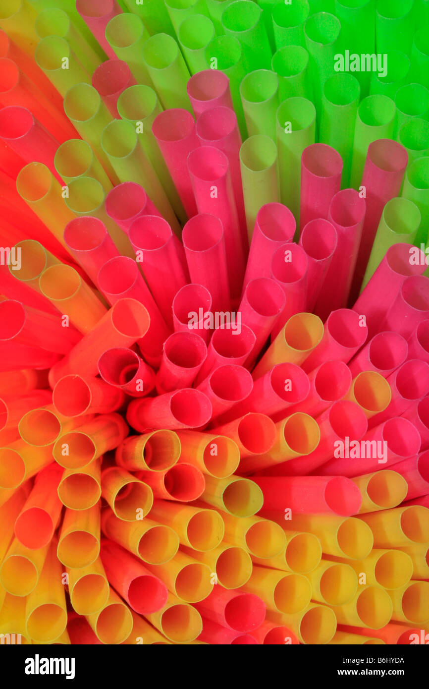 A collection of plastic straws on white background hi-res stock photography  and images - Alamy