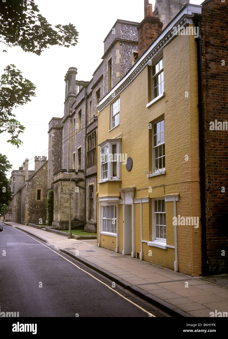 UK England Hampshire Winchester Number 8 College Street the house where Jane Austen died Stock Photo
