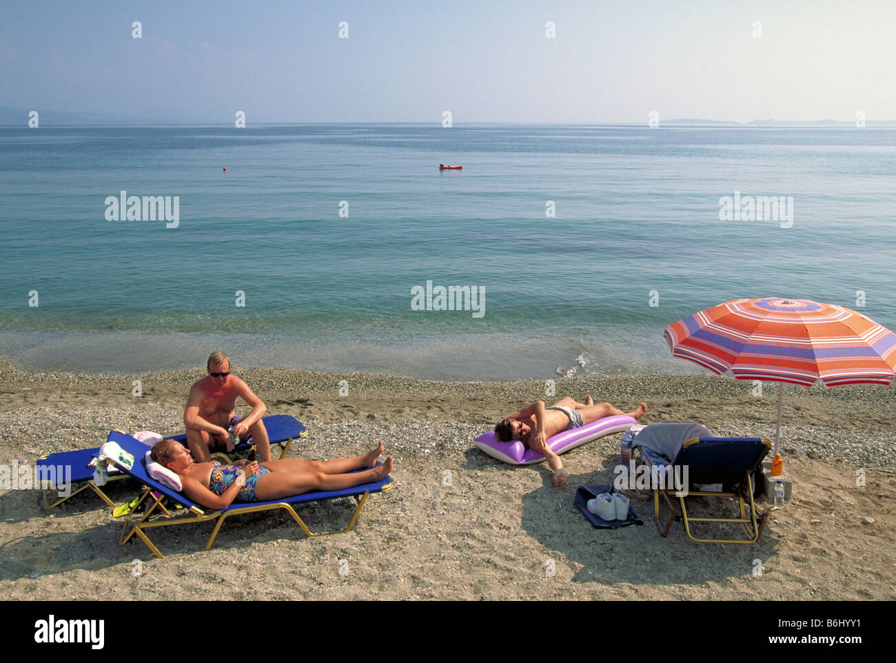 Elk141 2552 Greece Corfu Island Ipsos beach Stock Photo