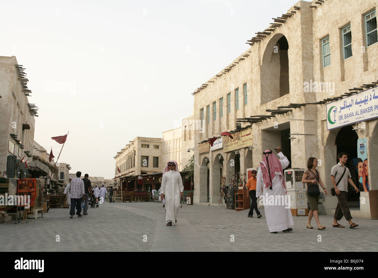 Scene of the Souq Waqif market in Doha, Qatar. Stock Photo