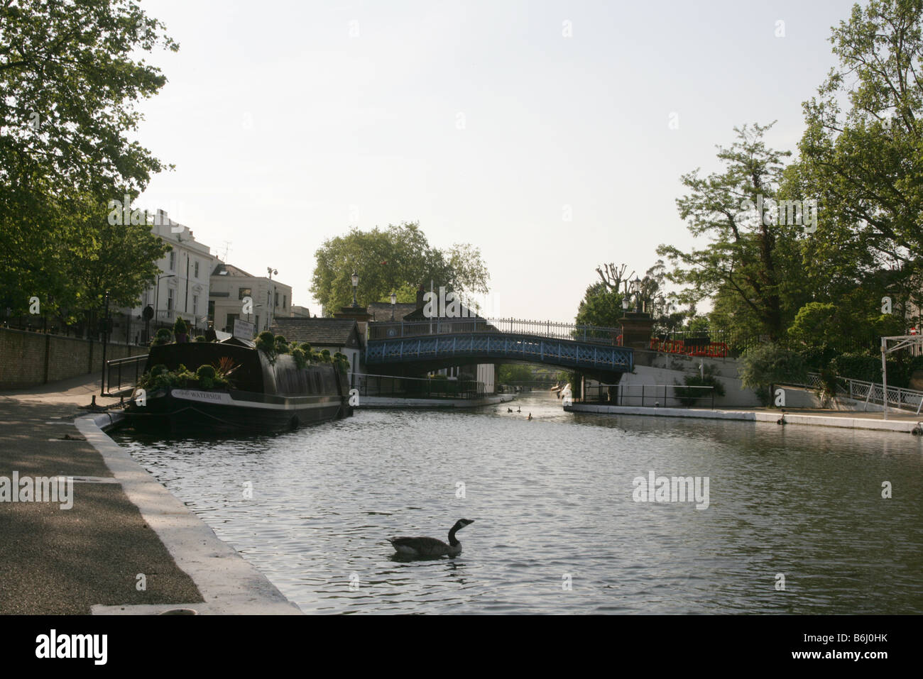 Canal in Little Venice, Maida Vale, London. Stock Photo