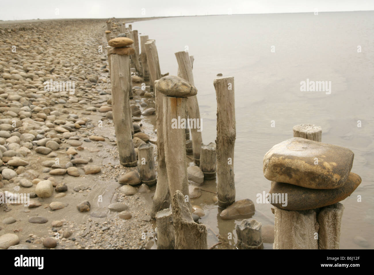 Coastal defence in southern France. Stock Photo