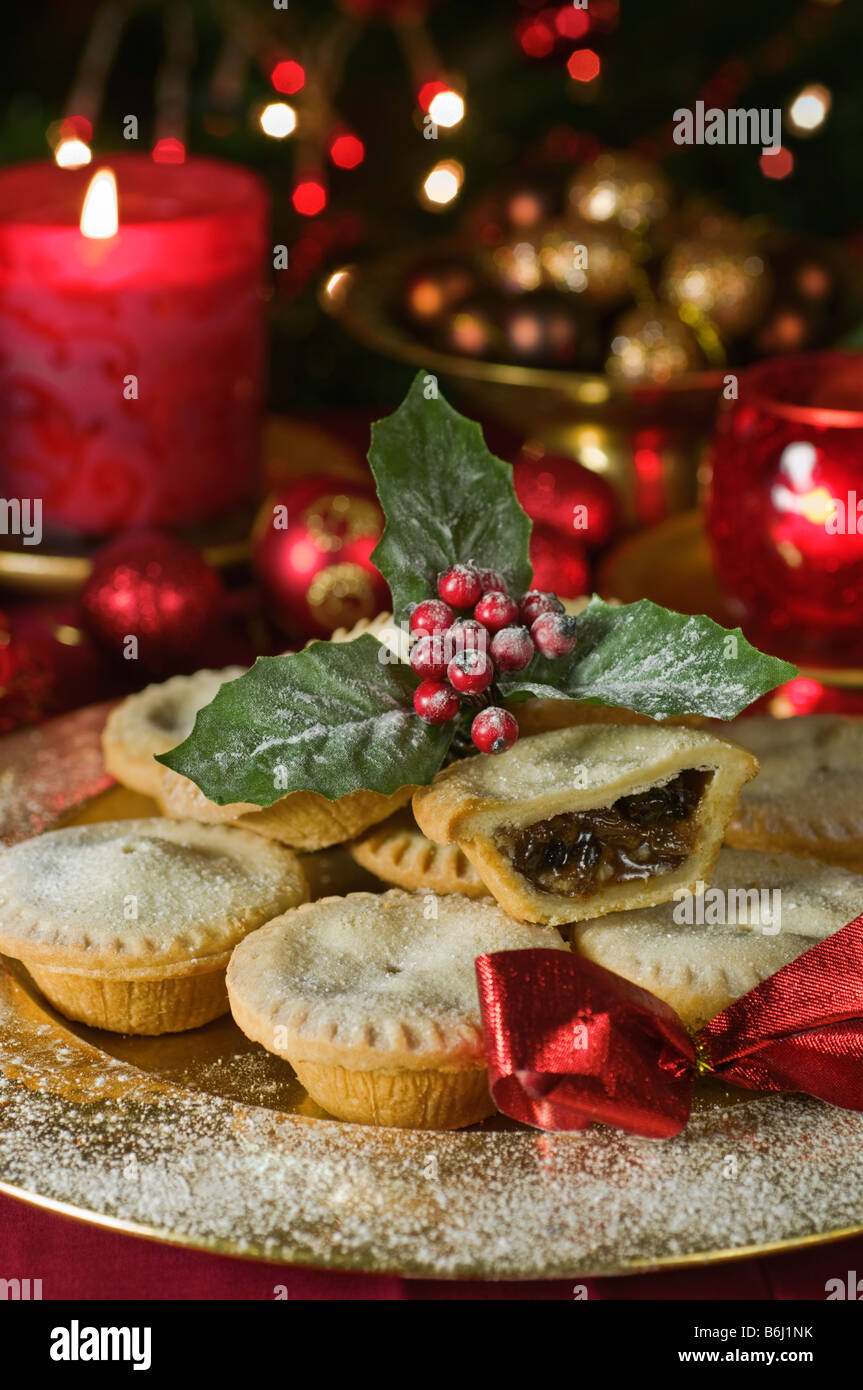 Mince pies UK Food Stock Photo