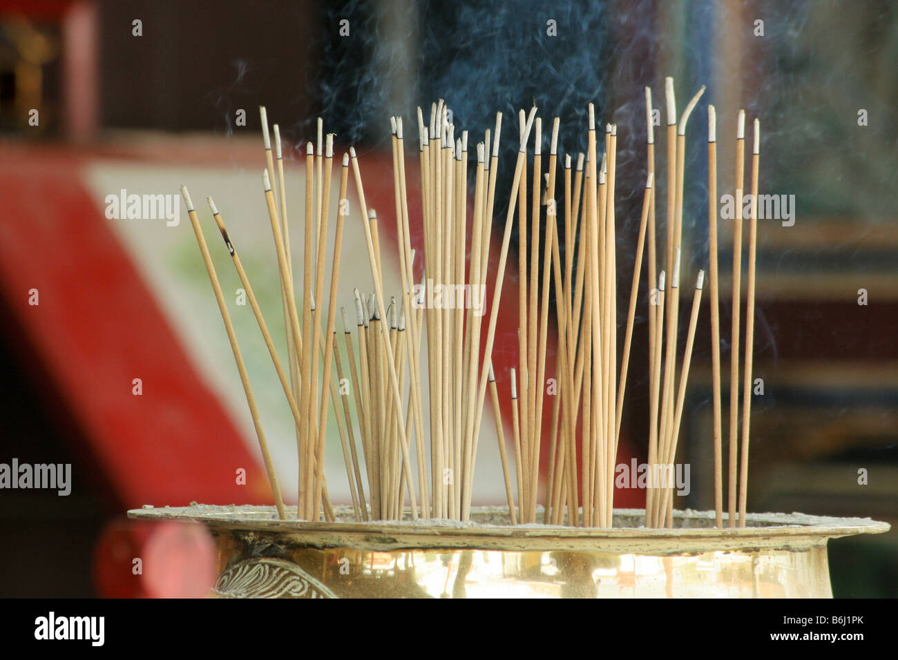 burning incense sticks in chinese Cheng Hoon Teng temple, melaka