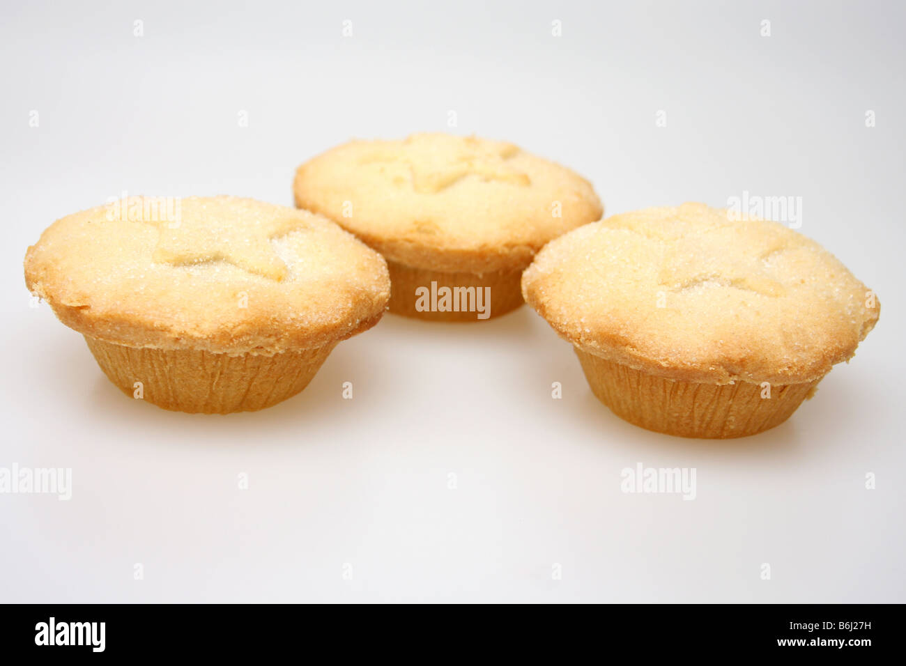 Three mince pies. Stock Photo