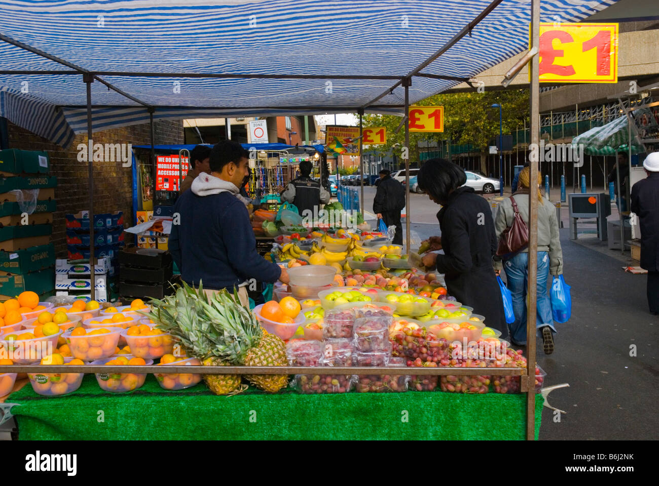 Brixton Electric Avenue market stall in London England UK Stock Photo