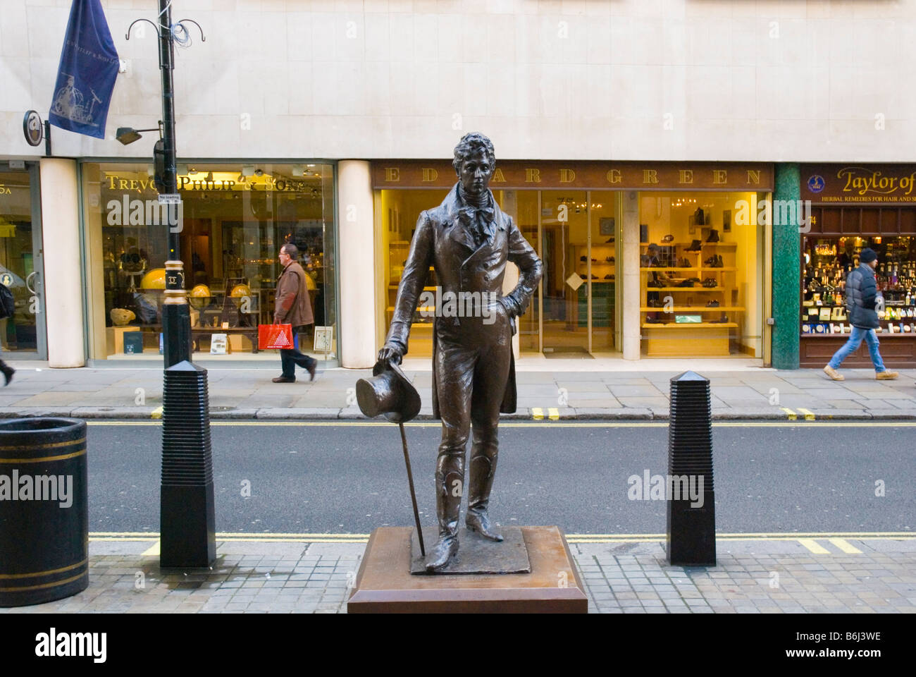 Statue of Beau Brummell in Jermyn Street in St James in London England UK Stock Photo