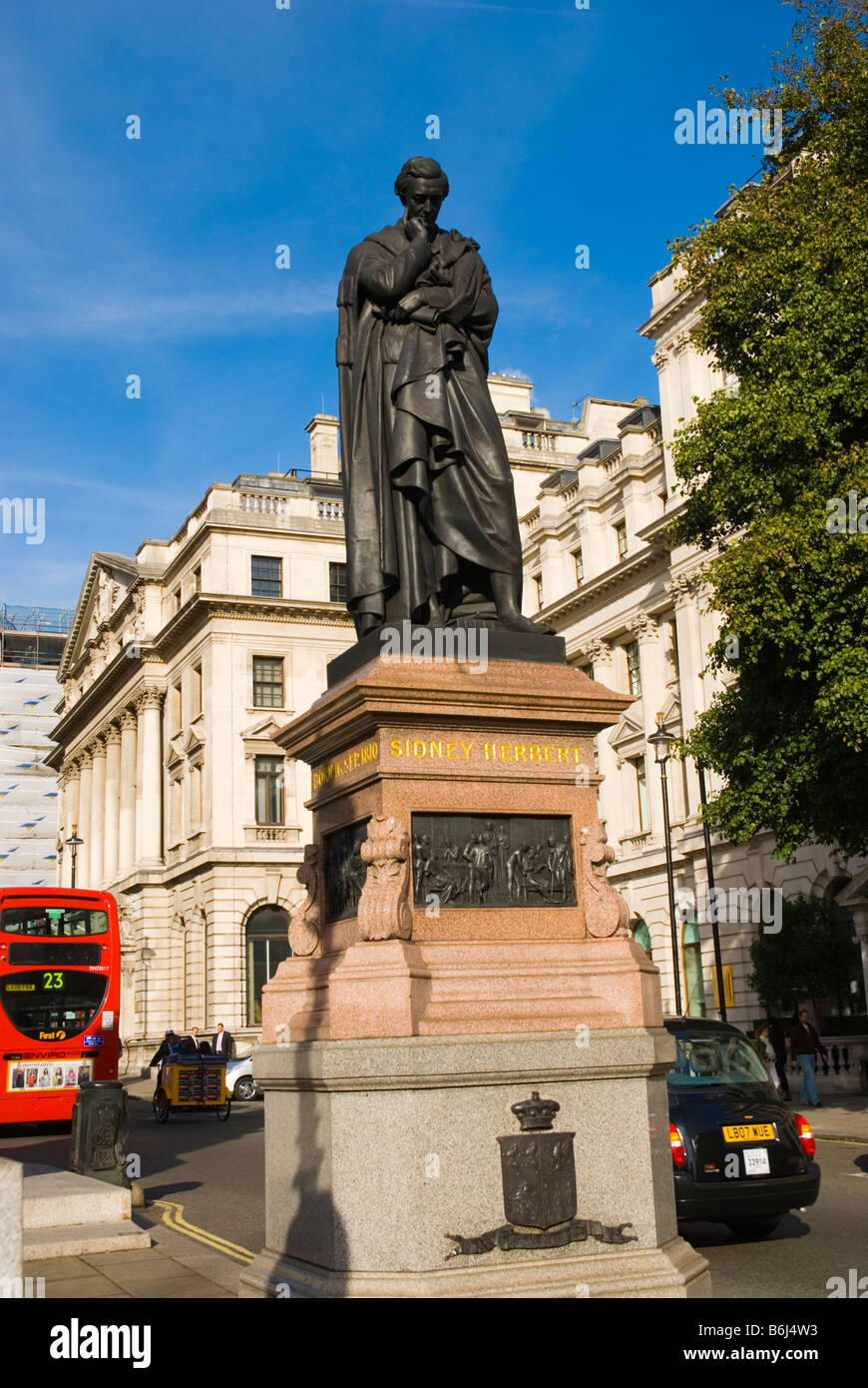 Statue of Sidney Herbert by John Bell at Waterloo Place in central