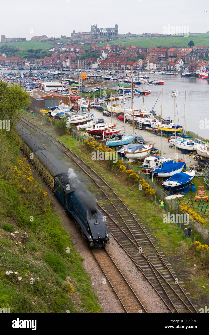 Sir Nigel Gresley Visit to Whitby Yorkshire England Stock Photo