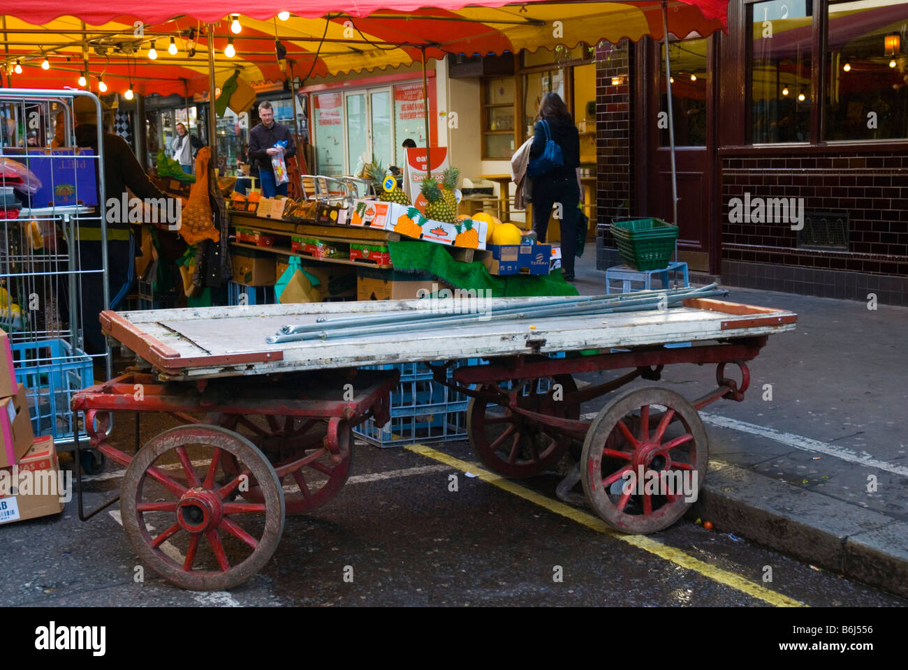 Berwick Street market in Soho in central London England UK Stock Photo