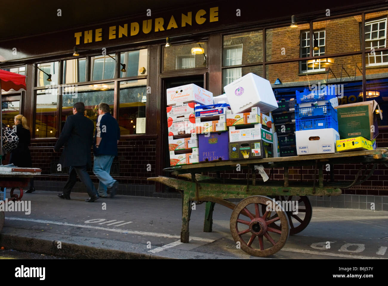 Berwick Street market in Soho in central London England UK Stock Photo