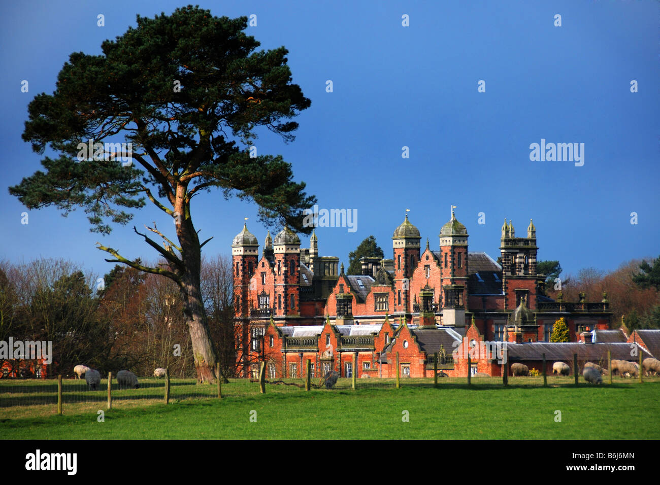 Capesthorne Hall, cheshire, english mansion Stock Photo