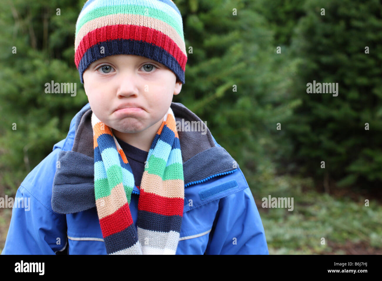 Unhappy boy frown Stock Photo