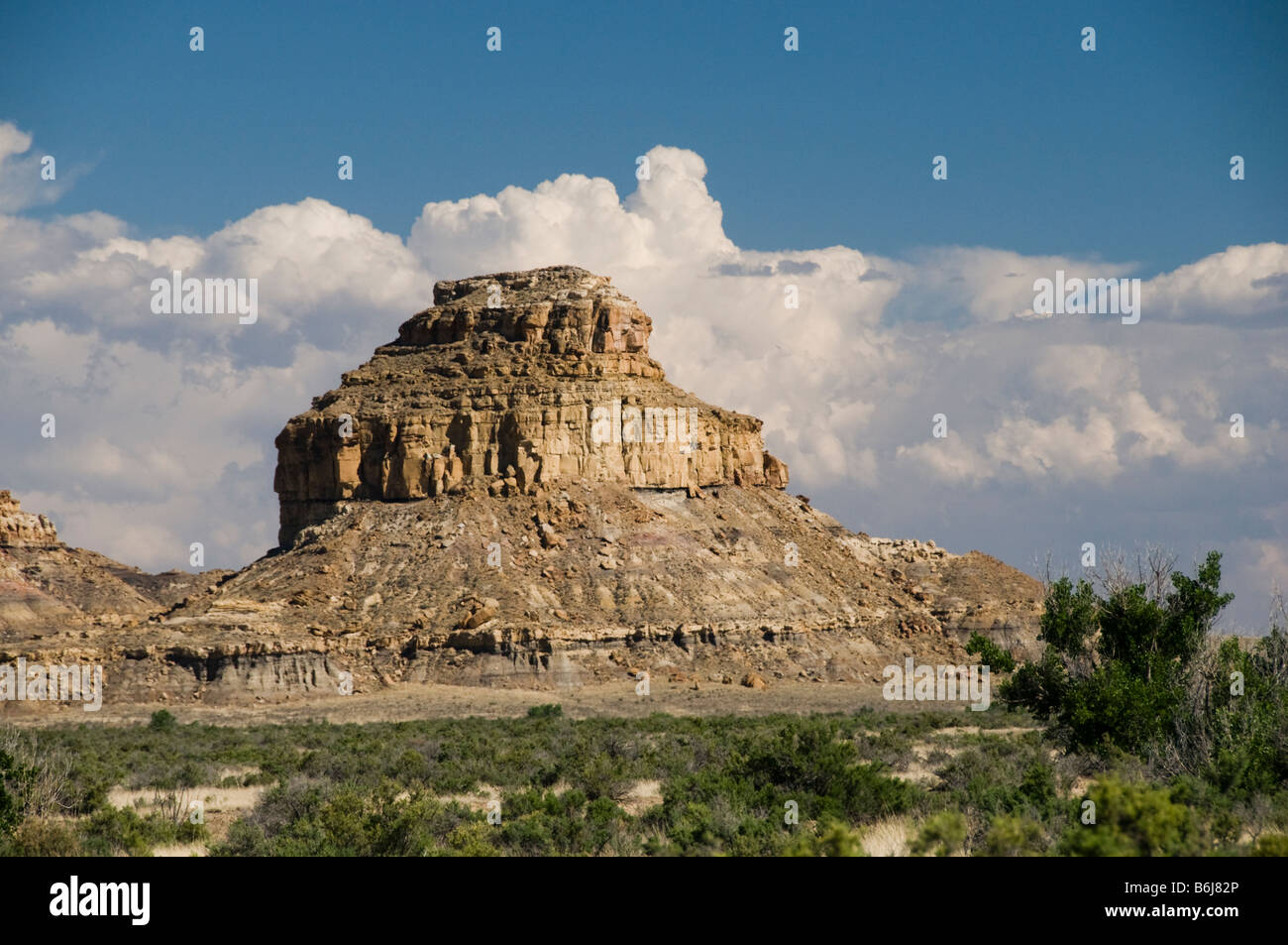 Fajada Butte at Chaco Culture National Historical Park New Mexico Stock Photo
