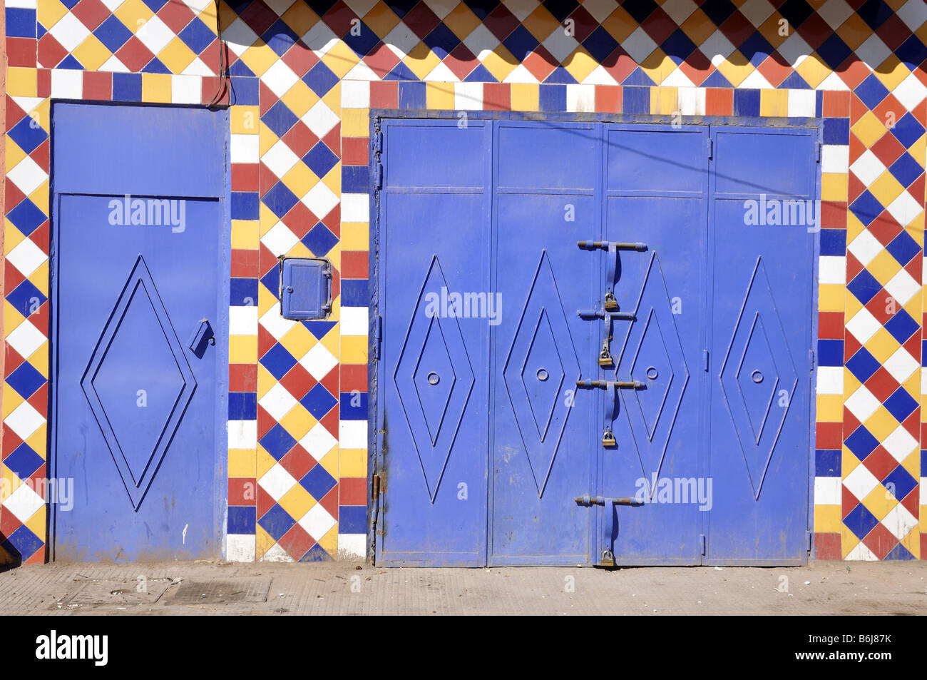 Closed doors, Marrakech Stock Photo