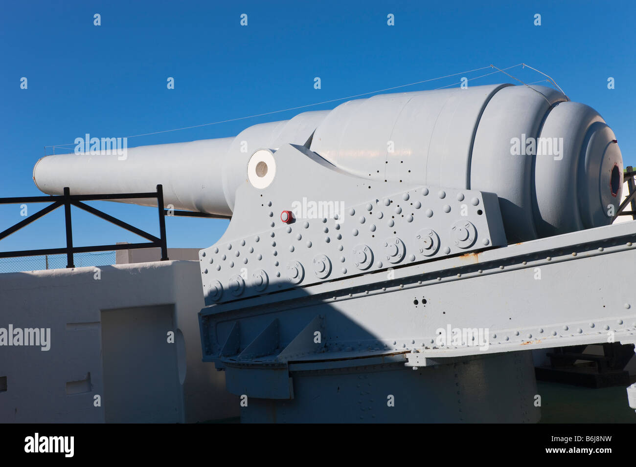 Gibraltar 100 ton gun dating from 1880 s at Napier of Magdala Battery Rosia Bay Stock Photo