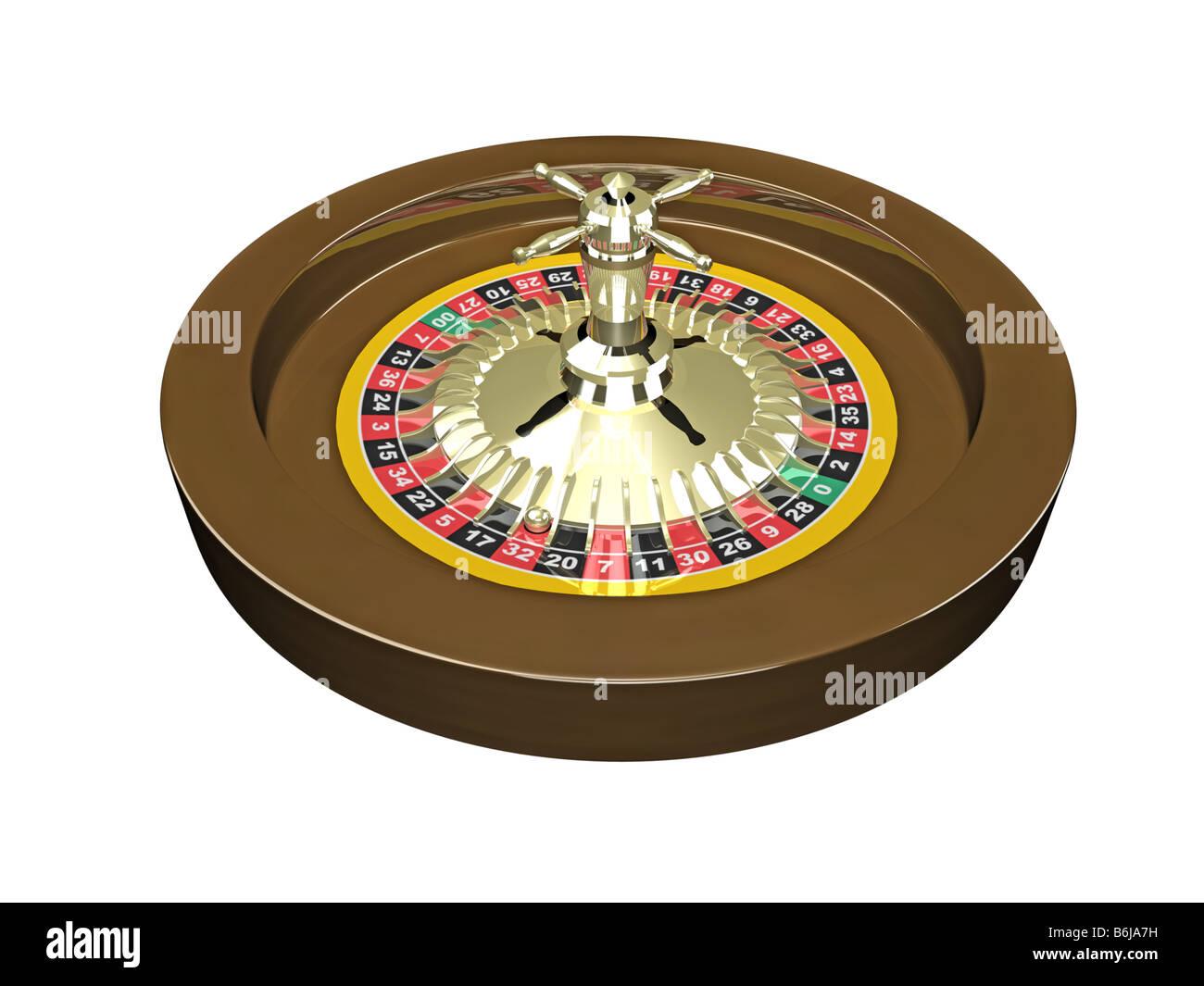 Roulette wheel 3D Stock Photo