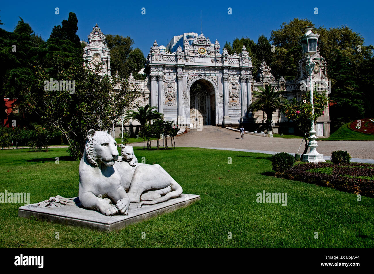 The Dolmabahce Palace Sarayı Bosphorus Ataturk Sultan Abdulmecid Ottoman Stock Photo