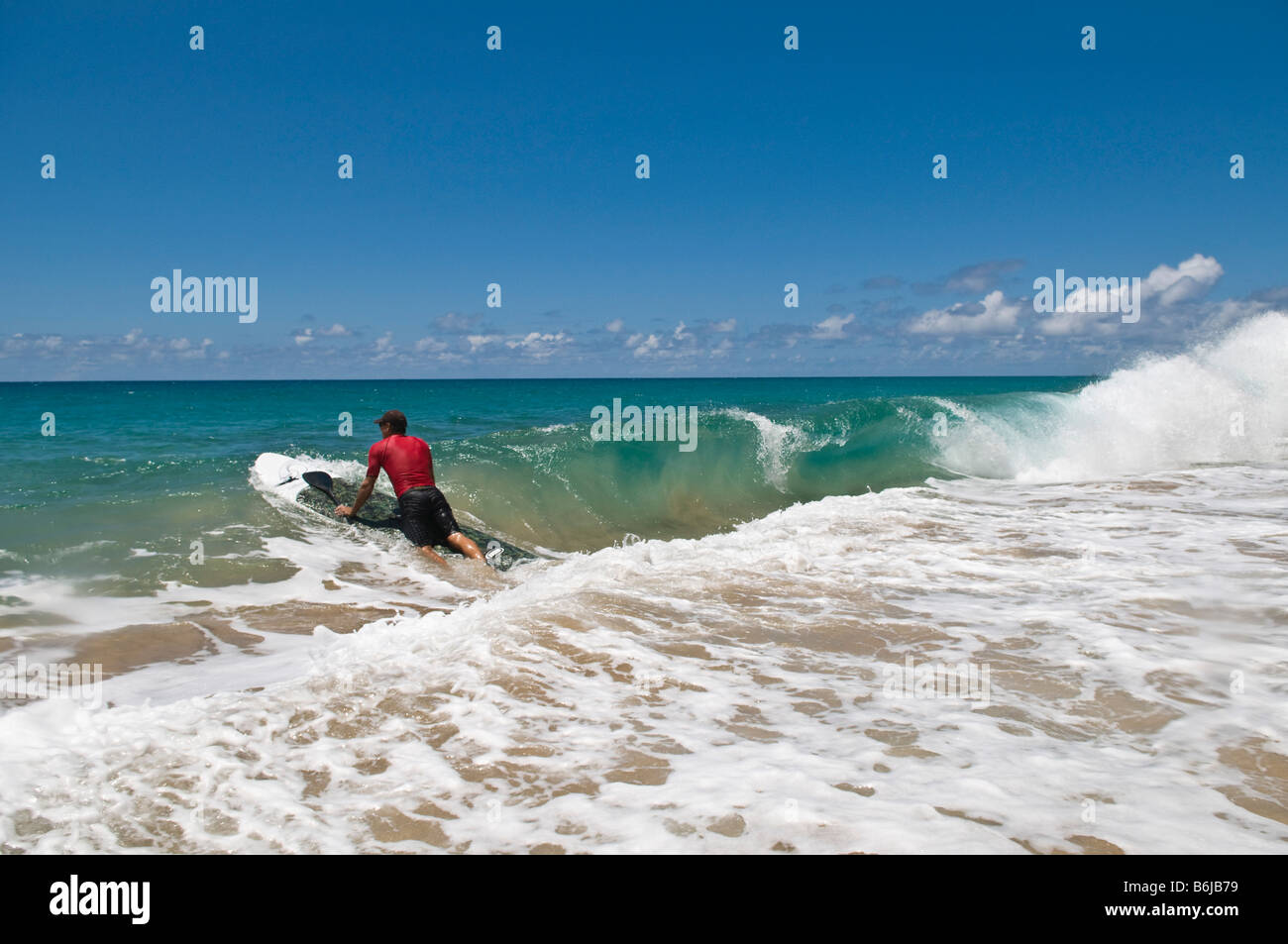 StandUp Paddle Boarding off the Na Pali coast, Kauai, Hawaii Stock Photo Alamy