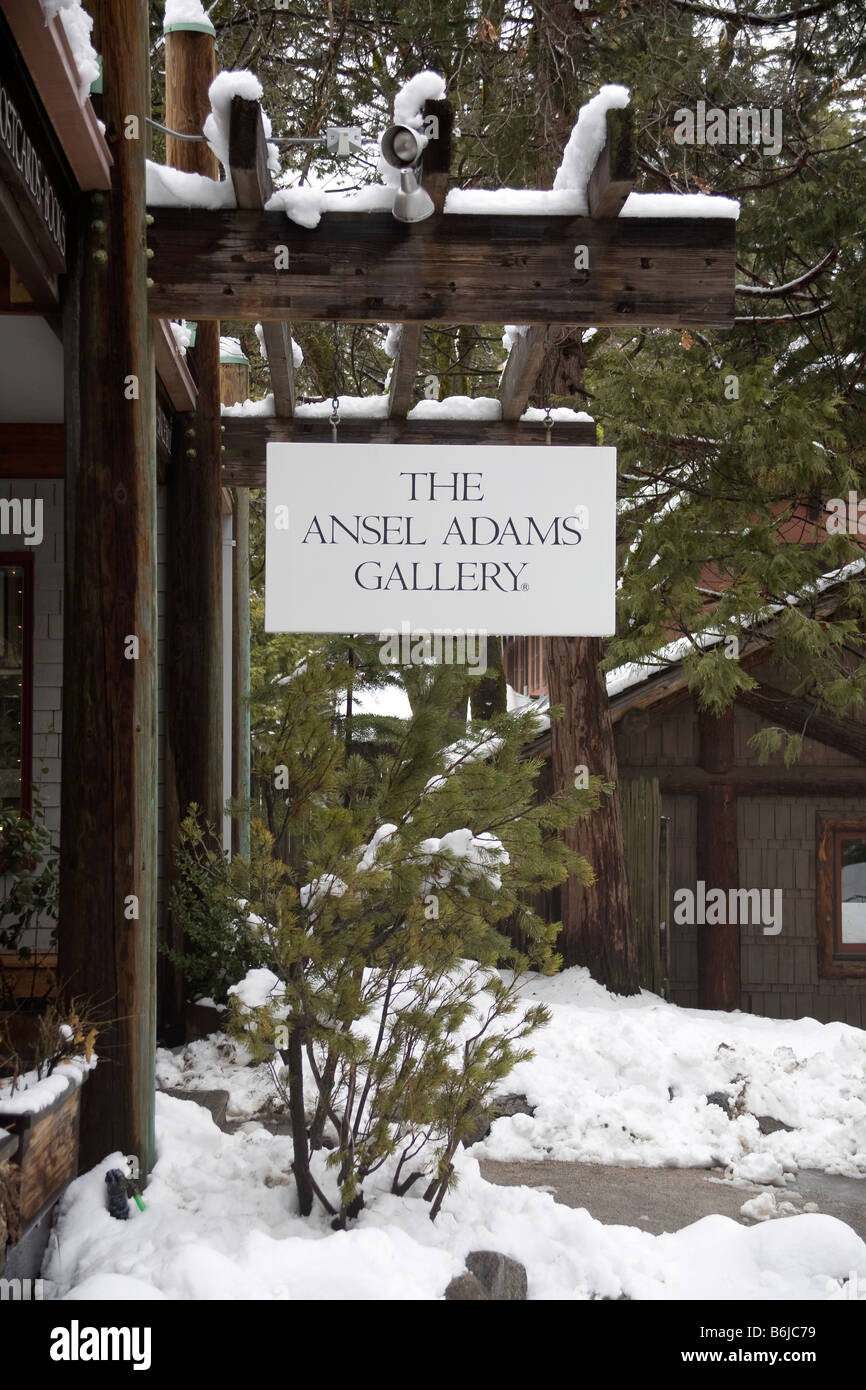 CALIFORNIA - The Ansel Adams Gallery in Yosemite Village are of Yosemite National Park. Stock Photo