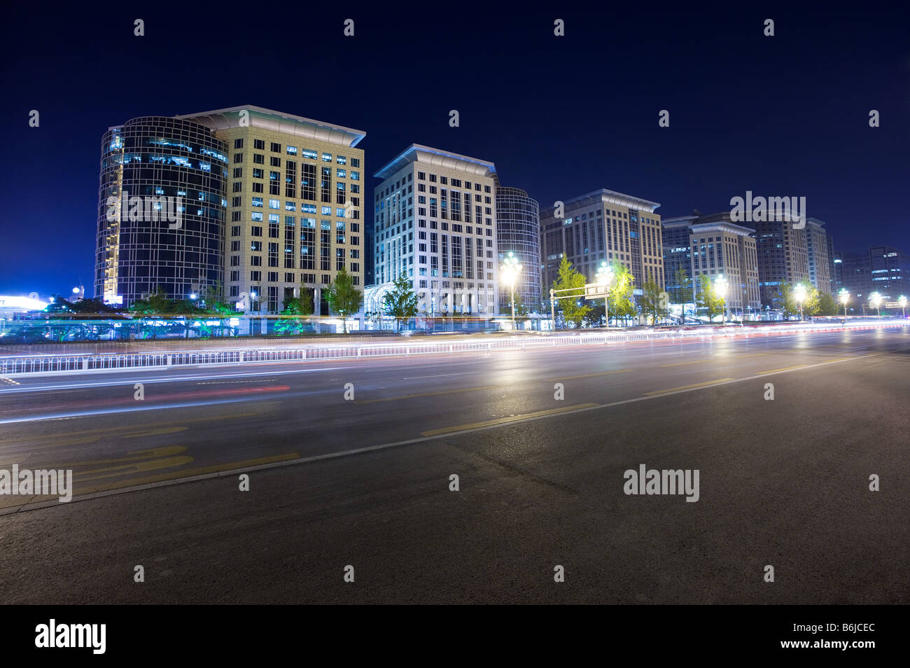 Night view of buildings in Beijing China Stock Photo - Alamy